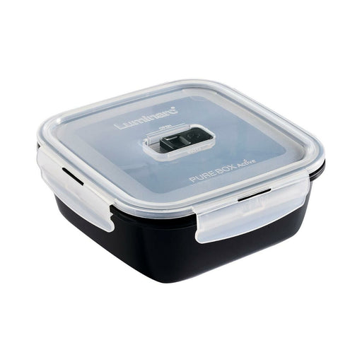Lunchbox hermetisch Luminarc Pure Box Schwarz 1,22 L Glas (6 Stück)