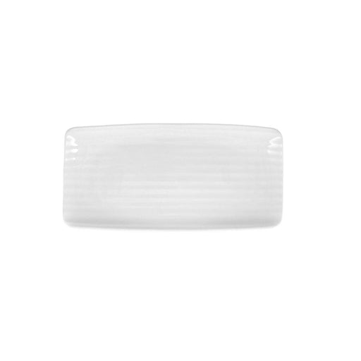 Tablett für Snacks Ariane Artisan aus Keramik Weiß 30 x 15 cm (6 Stück)