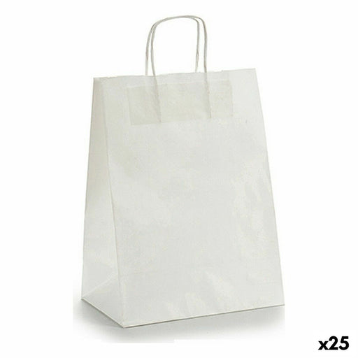 Papiertaschen 24 x 12 x 40 cm Weiß (25 Stück)