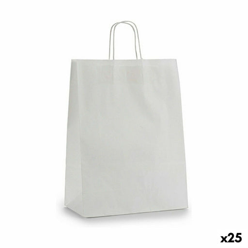 Papiertaschen Weiß (32 X 12 X 50 cm) (25 Stück)