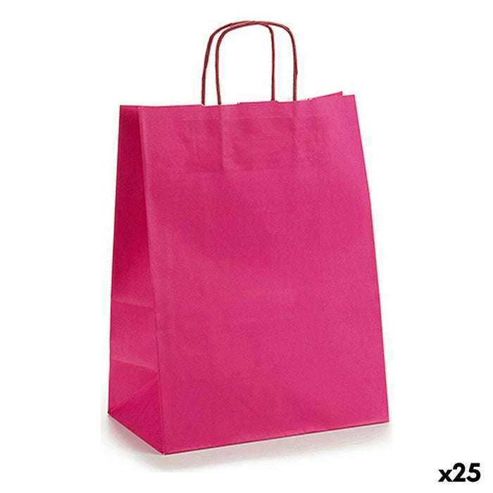 Papiertaschen 24 x 12 x 40 cm Rosa (25 Stück)