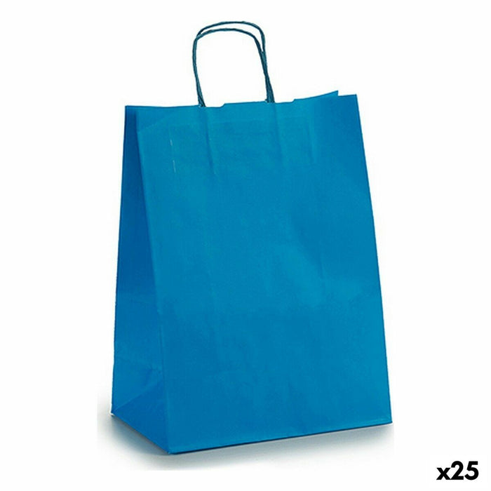 Papiertaschen 24 x 12 x 40 cm Blau (25 Stück)