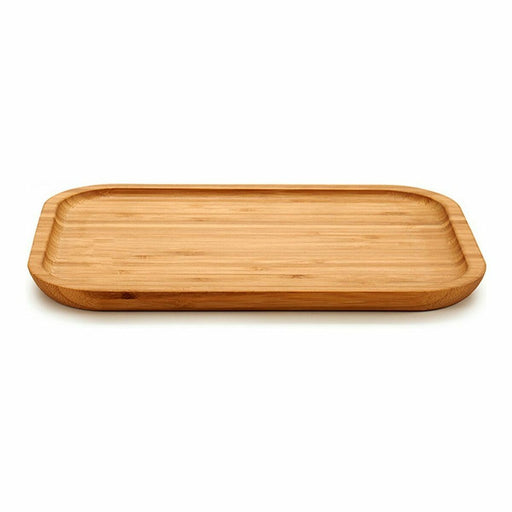 Tablett für Snacks Braun Bambus 18 x 1,5 x 25 cm (12 Stück)
