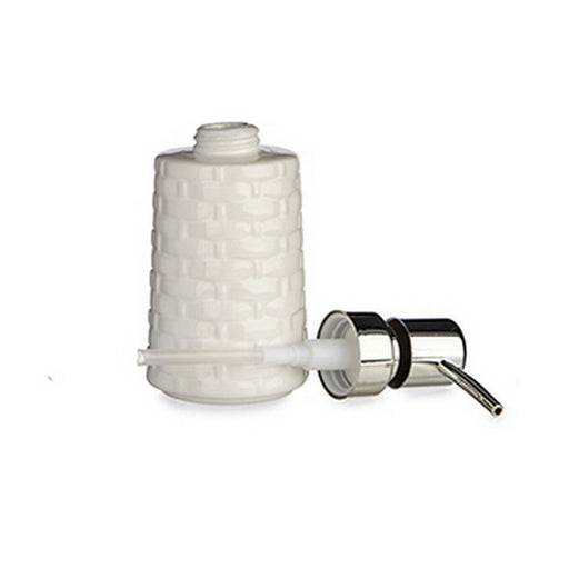 Seifenspender aus Keramik Silberfarben Weiß 6 Stück (150 ml)