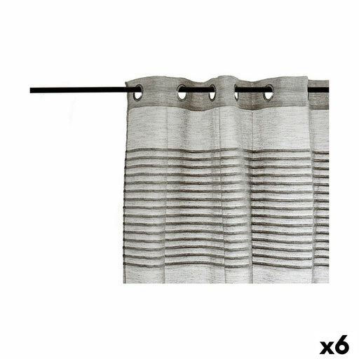Vorhang Streifen Dunkelgrau 6 Stück (140 x 0,1 x 260 cm)