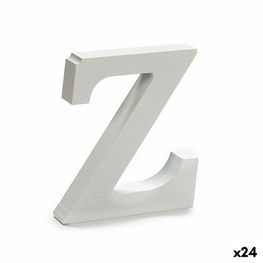 Buchstabe Z Holz Weiß (2 x 16 x 14,5 cm) (24 Stück)