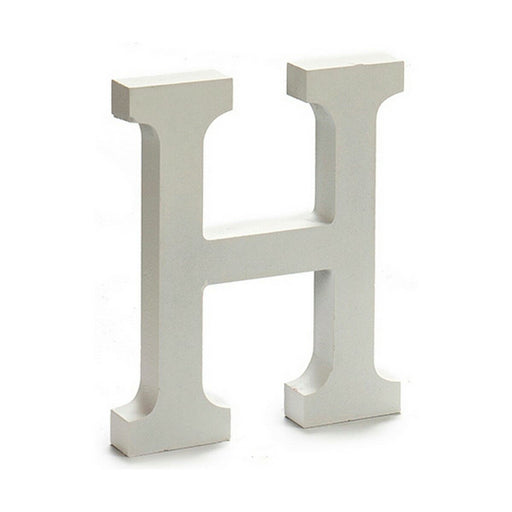 Buchstabe H Holz Weiß (1,8 x 21 x 17 cm) (12 Stück)