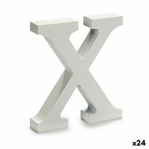 Buchstabe X Holz Weiß (2 x 16 x 14,5 cm) (24 Stück)