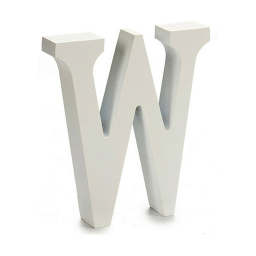 Buchstabe W Holz Weiß (2 x 16 x 14,5 cm) (24 Stück)