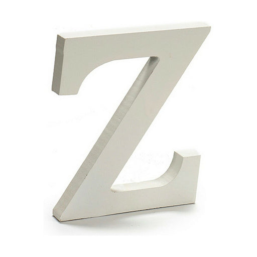 Buchstabe Z Holz Weiß (1,8 x 21 x 17 cm) (12 Stück)