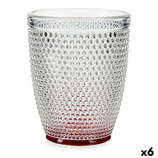 Trinkglas Rot Punkte Durchsichtig Glas 300 ml (6 Stück)