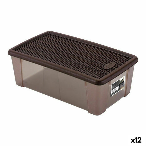 Box mit Deckel Stefanplast 19,5 x 11,5 x 33 cm Kunststoff Schokolade 5 L (12 Stück)