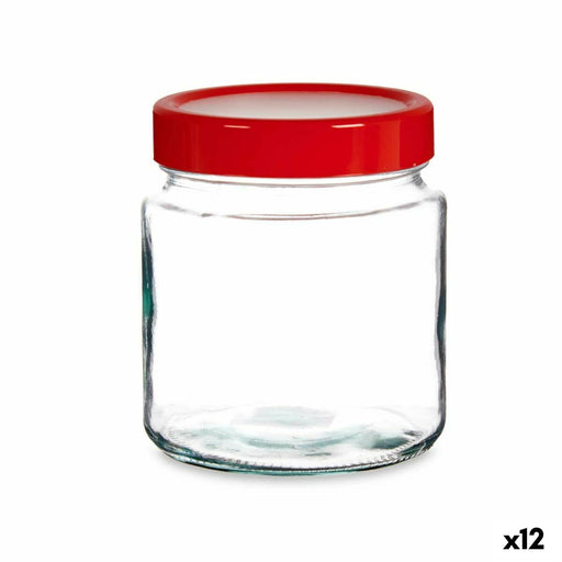 Gefäß Rot Durchsichtig Glas Polypropylen (1 L) (12 Stück)