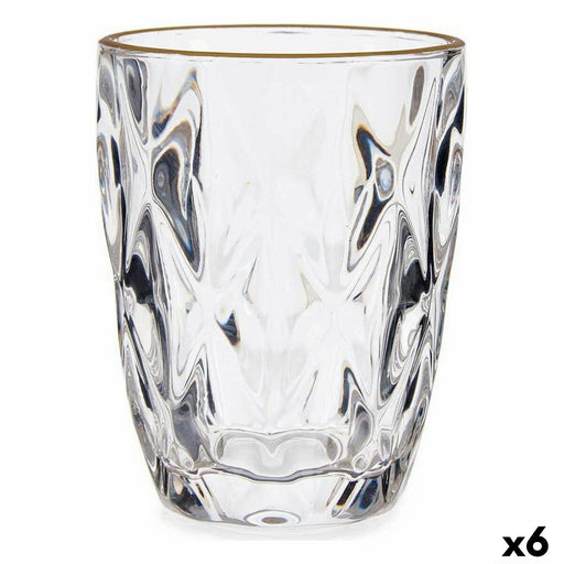 Trinkglas Durchsichtig Gold Glas 270 ml (6 Stück)