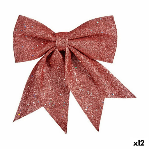 Weihnachtsschmuck Schleife 20,5 x 3 x 25,5 cm Rosa polystyrol (12 Stück)