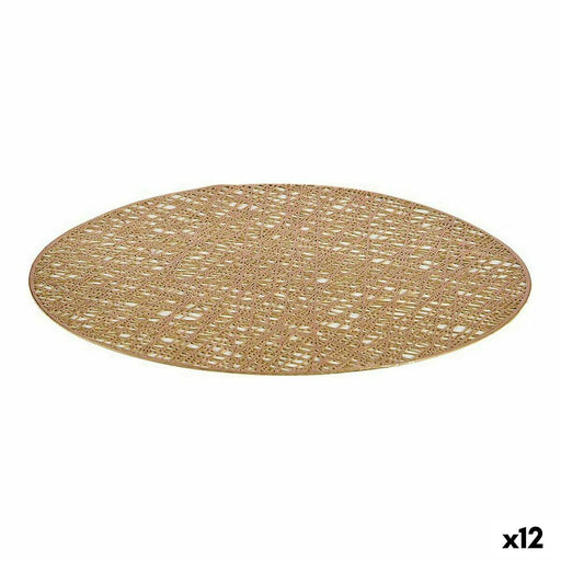 Untersetzer Gold Kunststoff (Ø 38 cm) (12 Stück)