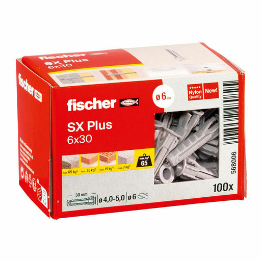 Stollen Fischer SX Plus n6 568006 Nylon Ø 6 x 30 mm (100 Stück)