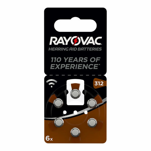 Batterien Rayovac ZA312 Hörgerät kompatibel 6 Stücke