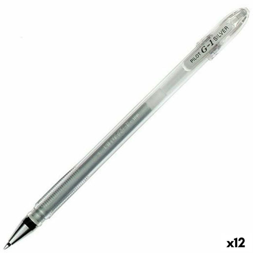 Stift Roller Pilot G-1 Silberfarben 0,4 mm (12 Stück)