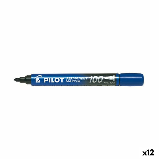 Dauermarker Pilot SCA-100 Blau (12 Stück)