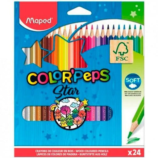 Buntstifte Maped Color' Peps Star Bunt 24 Stücke (12 Stück)