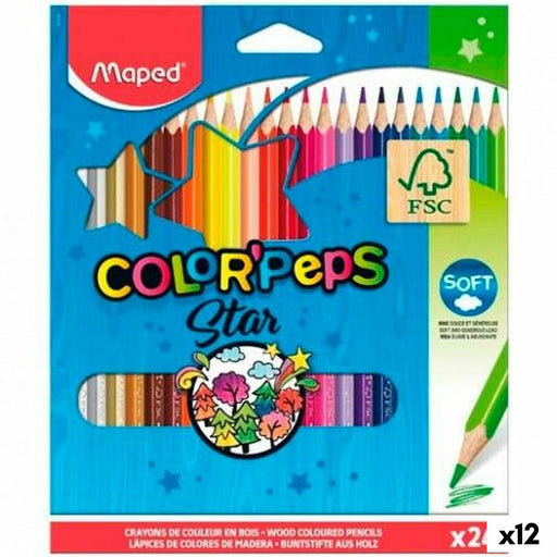 Buntstifte Maped Color' Peps Star Bunt 24 Stücke (12 Stück)