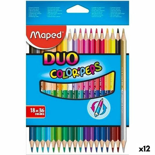 Buntstifte Maped Duo Color' Peps	 Bunt 18 Stücke Zweifachem Ende (12 Stück)