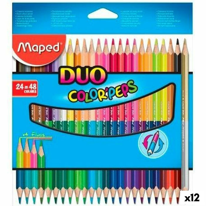 Buntstifte Maped Duo Color' Peps	 Bunt 24 Stücke Zweifachem Ende (12 Stück)