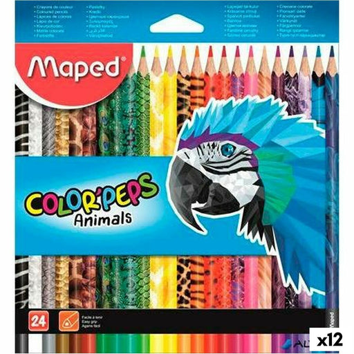 Buntstifte Maped Animals Color' Peps Bunt 24 Stücke (12 Stück)