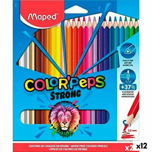 Buntstifte Maped Color' Peps Strong Bunt 24 Stücke (12 Stück)