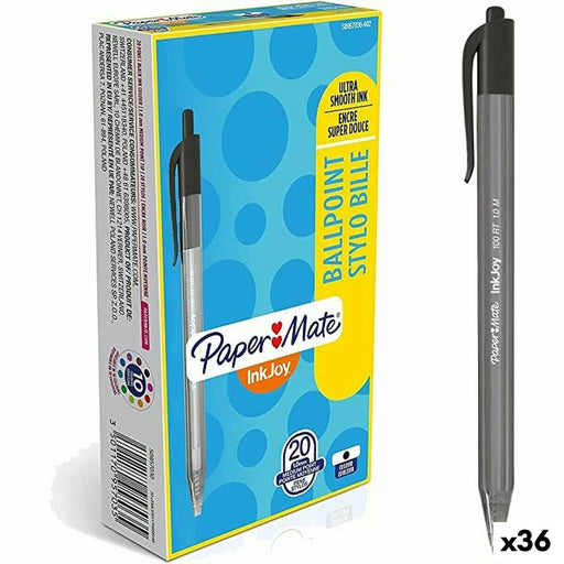 Stift Paper Mate Inkjoy 20 Stücke Schwarz 1 mm (36 Stück)